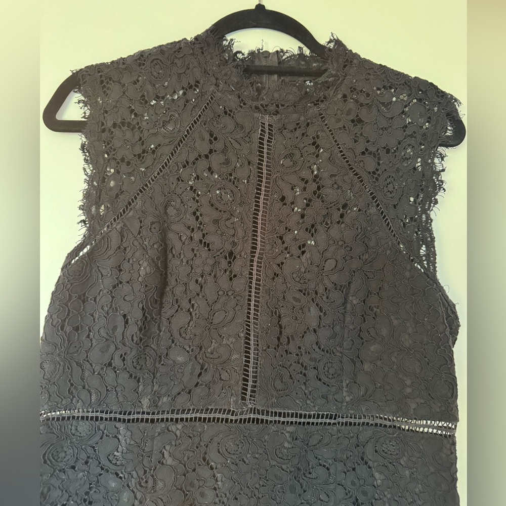 Bardot Lace Black Dress -12